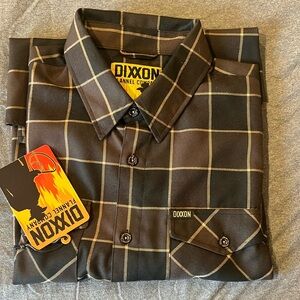Dixxon Shirt Men’s 2X Flannel Brown Black Plaid The Drifter 10 Year. No bag